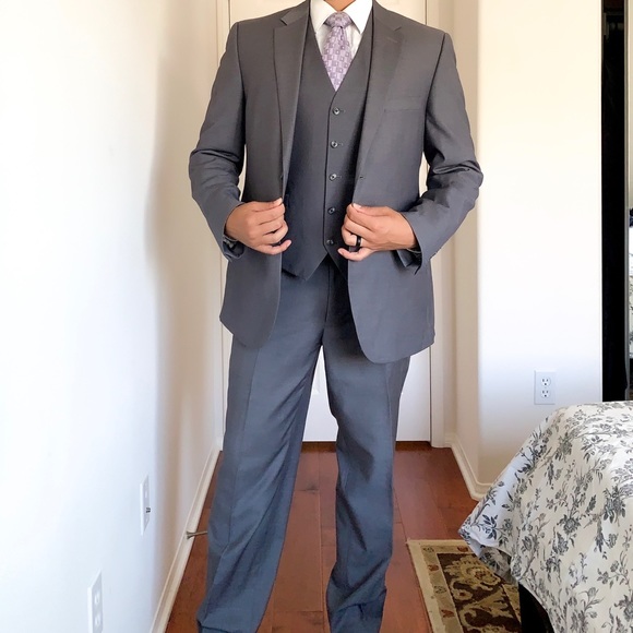 pronto uomo blue modern fit suit